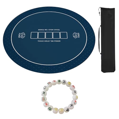 ZNQNDSR Quadratische Mahjong-Tischunterlage Für Mahjon-Poker, Mahjong-Matte Mit Aufbewahrungstasche, Spielmatte Für Mahjong-Kartenspiele(Blue,95cm/37in) von ZNQNDSR