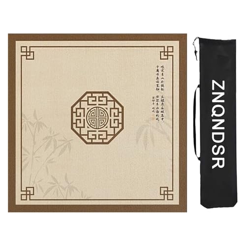 ZNQNDSR Quadratische Mahjong-Tischunterlage Mit Aufbewahrungstasche, Mahjong-Spielmatte Für Mahjon Poker, rutschfeste Mahjong-Matte Für Den Tisch(85cm/33in) von ZNQNDSR