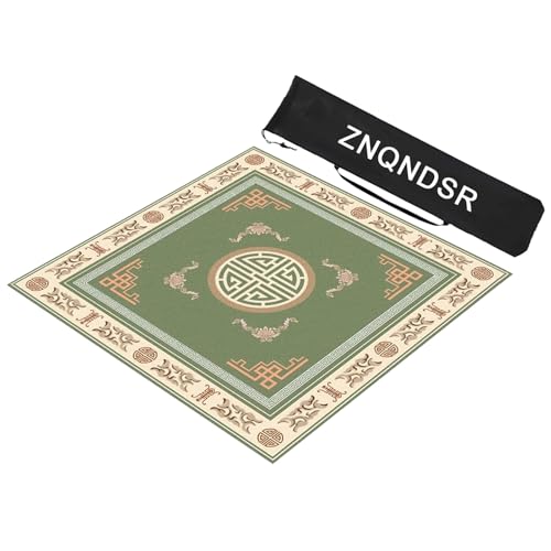 ZNQNDSR Quadratisches Mahjong-Matching-Spiel, Mahjong-Tischmatte Für Mahjon Poker, Mahjong-Spielmatte Aus Kristallsamt(Green,95cm/37in) von ZNQNDSR