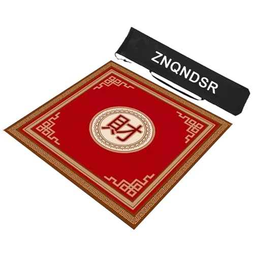 ZNQNDSR Rote rutschfeste Gummimatte, Mahjong-Spielmatte. Verdickte Mahjong-Unterlage, Mahjong-Matte Für Spielen Mit Freunden(80cm/31in) von ZNQNDSR