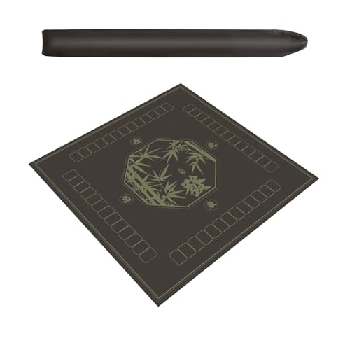 ZNQNDSR Spieltischmatte, rutschfest, Mahjong- Und Poker-Pad, Verdickte, Geräuschdichte Polsterung Mit Aufbewahrungstasche Für Pai Jiu Und Heimspiele(Dark Green,29x29) von ZNQNDSR