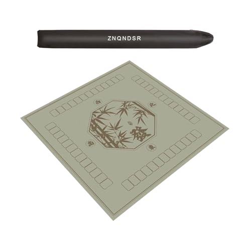 ZNQNDSR Spieltischmatte, rutschfest, Mahjong- Und Poker-Pad, Verdickte, Geräuschdichte Polsterung Mit Aufbewahrungstasche Für Pai Jiu Und Heimspiele(Light Green,33x33) von ZNQNDSR