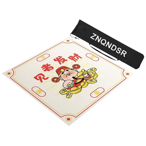 ZNQNDSR Verdickte Mahjong-Spielmatte Mit Aufbewahrungstasche, Mahjong-Tischmatte Für Mahjon Poker, Kristall-Samt-Spielmatte(Beige,90cm/35in) von ZNQNDSR
