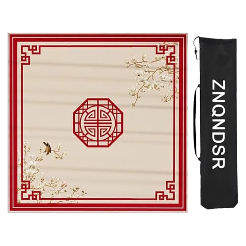 ZNQNDSR Verdickte Quadratische Mahjong-Tischmatte, Mahjong-Spielmatte Mit Aufbewahrungstasche, Mahjong-Matte Für Kartenspiele, Brettspiele(80cm/31in) von ZNQNDSR