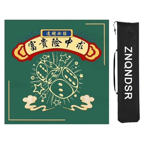 ZNQNDSR rutschfeste Mahjong-Tischmatte, Mute-Mahjong-Matte Mit Aufbewahrungstasche, Spielmatte Für Mahjong Pai Jiu Poker(100cm/39in) von ZNQNDSR