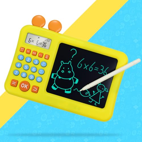ZNZ Mathe-Rechner für Kinder, Elektronisches Math Rechentrainer Spielzeug mit Skizzenblock, Taschenrechner-Geschenke für Kinder im Alter von 4–13 Jungen und Mädchen, Berechnung und Logik ZNZ Mathe-Rechner für Kinder, Elektronisches Math Rechentrainer Spielzeug mit Skizzenblock, Taschenrechner-Geschenke für Kinder im Alter von 4–13 Jungen und Mädchen, Berechnung und Logik von ZNZ