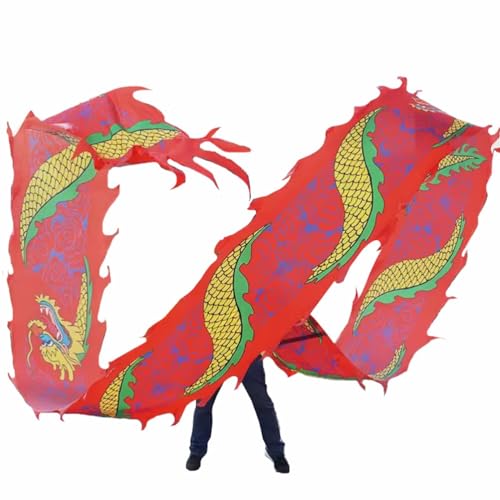 ZOAPDEBCE3D Dragon Ribbon Streamer, 3D bunter Drache, seidenähnlicher, fließender, sich drehender und schüttelnder Poi, quadratisches Outdoor-Rasensport-Fitness-Drachentanzband mit Reisetasche, 8 m/10 ZOAPDEBCE3D Dragon Ribbon Streamer, 3D bunter Drache, seidenähnlicher, fließender, sich drehender und schüttelnder Poi, quadratisches Outdoor-Rasensport-Fitness-Drachentanzband mit Reisetasche, 8 m/10 von ZOAPDEBCE