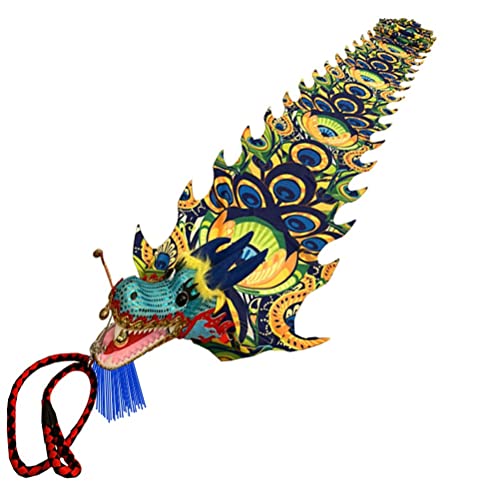 ZOAPDEBCE3D Dragon Ribbon Streamer， Outdoor-Fitness-Drachentanz-Luftschlangen, chinesische Kung-Fu-Spinn- und winkende Armübungs-Seidenbänder, bestes Geburtstagsgeschenk(10m/33ft) von ZOAPDEBCE