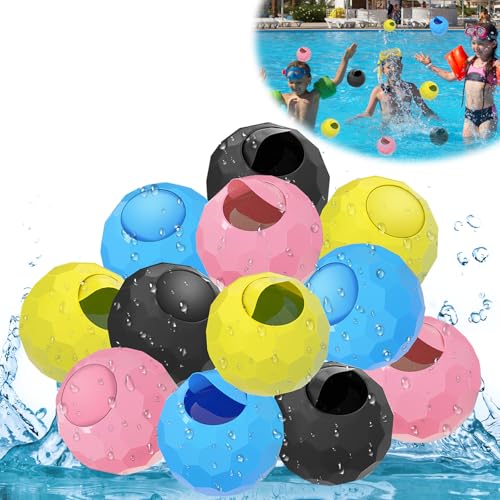 ZOBMIO Wasserbomben Wiederverwendbar, 12 Stück Wasserbomben Selbstschließend, Eine Sekunde schnelles Füllen, Sommerspaß-Wasserspielzeug, für Strand, Pool-Party, Outdoor Spiele für Kinder ZOBMIO Wasserbomben Wiederverwendbar, 12 Stück Wasserbomben Selbstschließend, Eine Sekunde schnelles Füllen, Sommerspaß-Wasserspielzeug, für Strand, Pool-Party, Outdoor Spiele für Kinder von ZOBMIO