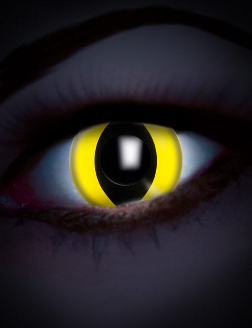 UV Kontaktlinsen Katze gelb-schwarz von ZOELIBAT