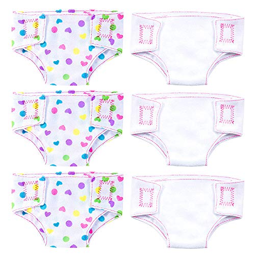 ZWOOS Puppenwindeln für Baby Puppen, Zubehör für Puppen 30-43 cm, 6er-Pack ZWOOS Puppenwindeln für Baby Puppen, Zubehör für Puppen 30-43 cm, 6er-Pack von ZOEON