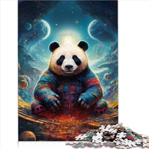 1000-Teiliges Puzzle, Bunte Kunst-Panda-Puzzles Für Erwachsene Und Kinder, Papppuzzles, Spielzeug, Denkspiel (Größe 75X50CM) von ZOMTOON