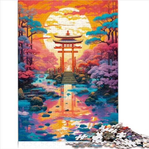 1000-Teiliges Puzzle Für Erwachsene, Buntes Sonnenuntergang-Puzzle, Holzspiel, Familienunterhaltungsspielzeug (Größe 75X50CM) von ZOMTOON