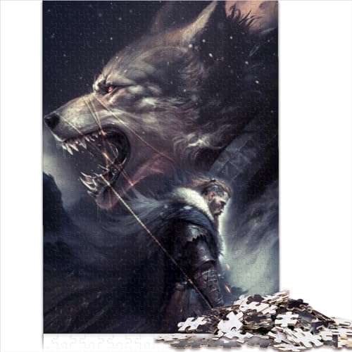 1000-teiliges Puzzle Fenrir und der Gott Tyr Puzzles Holzpuzzles Lernspielzeug zum Stressabbau 75x50cm 1000-teiliges Puzzle Fenrir und der Gott Tyr Puzzles Holzpuzzles Lernspielzeug zum Stressabbau 75x50cm von ZOMTOON