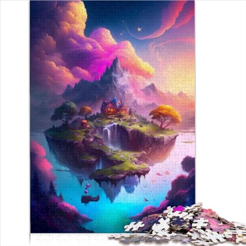 300-Teiliges Puzzle Für Erwachsene, Fantasy-Dorf Der Wolken, Holzspiel, Puzzle, Familienunterhaltungsspielzeug (Größe 40X28CM) von ZOMTOON