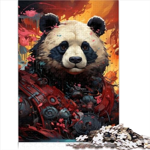 300-teiliges Puzzle für Erwachsene, buntes Tier-Panda-Puzzle, Holzspiel, Familienunterhaltungsspielzeug (Größe 40x28cm) von ZOMTOON