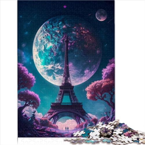 500-Teiliges Puzzle Für Erwachsene, Eiffelturm-Puzzle, Holzspiel, Familienunterhaltungsspielzeug (Größe 52X38CM) von ZOMTOON