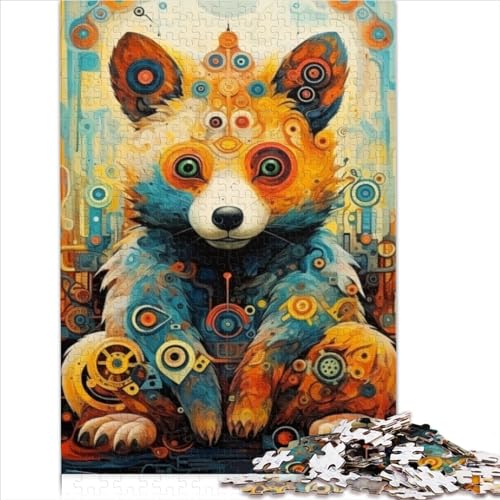 500-Teiliges Puzzle Für Erwachsene, Psychedelischer Bär, Holzspiel, Puzzle, Familienunterhaltungsspielzeug (Größe 52X38CM) von ZOMTOON