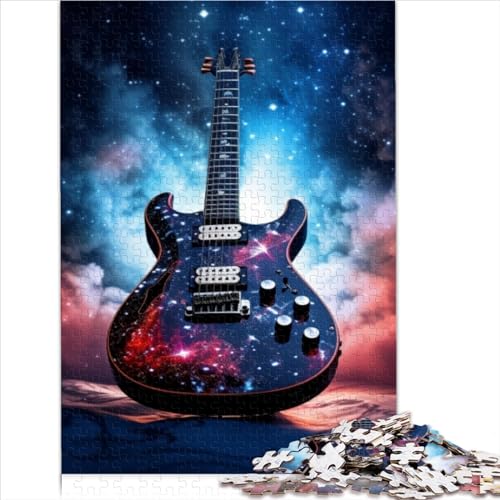 Galaxy-Gitarre-Puzzle Für Erwachsene, 1000-Teilige Holzpuzzles, Schwierige Und Herausfordernde Puzzles Für Erwachsene Und Kinder (Größe 75X50CM) von ZOMTOON
