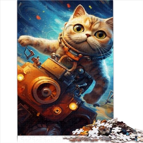 Magic Art Cat Holzpuzzle Für Kinder, 1000 Teile, Puzzle Für Erwachsene, Lernspiel (Größe 75X50CM) von ZOMTOON