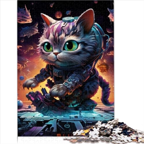 Magic Art Cat Puzzle Für Erwachsene, Puzzles Für Erwachsene, Holzpuzzles, 500 Teile, Für Erwachsene Und Kinder Ab 12 Jahren, Spielzeug (Größe 52X38CM) von ZOMTOON