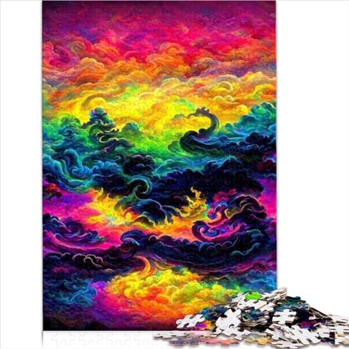 Puzzle Drachenwolken, 1000-teiliges Puzzle für Erwachsene, für Erwachsene und Kinder ab 12 Jahren, Holzpuzzle, Heimdekoration, 75x50cm von ZOMTOON