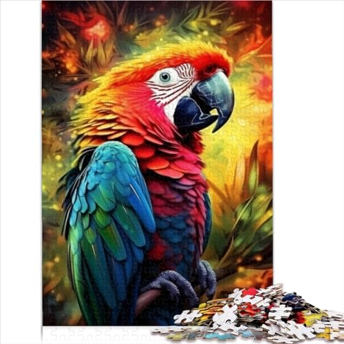 Puzzle Für Erwachsene, Tiere, Vögel, Papageien, 300 Teile, Holzpuzzle, Tolles Geschenk Für Erwachsene (Größe 40X28CM) von ZOMTOON