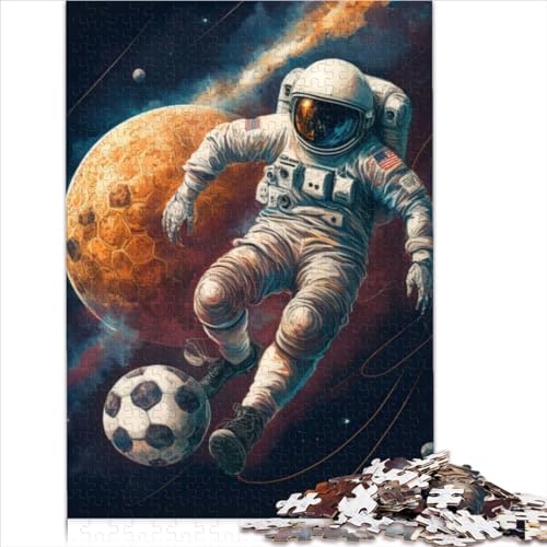 Puzzles für Kinder, 1000-teilige Puzzles für Astronauten, die Fußball Spielen, jährige Kinder, Geschenke zum Geburtstag, Geschenke für sie, 75x50cm von ZOMTOON
