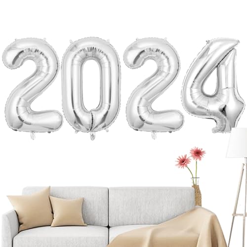 2024 Luftballons Gold, 101,6 cm dekorative Luftballons | Ästhetische riesige Universal 2024 Neujahrsballons für Festival Party Supplies Zonewd von ZONEWD