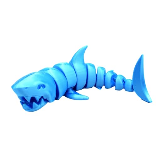 ZONEWD 3D-Hai-Spielzeug, sensorischer Hai, 3D-gedrucktes Spielzeug – Sammelfiguren mit beweglichen Gelenken, Stressabbau, Schreibtischdekoration, Hai-Modell, Lernspielzeug, Geburtstagsgeschenke von ZONEWD
