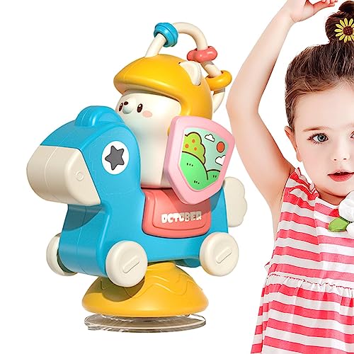 ZONEWD Kleinkind Hochstuhl Spielzeug | Hochstuhl Karussell Spielzeug | Sensorische Entwicklung Montessori Spielzeug mit Saugnapf fixiert für 1-2 Jahre alte Neugeborene Jungen Mädchen von ZONEWD