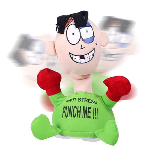 ZONEWD Punch Me Screaming Puppen, Anti Stress Punch Me Stehaufmännchen, Lustig Boxing Anti Stress Spielzeug Für Kinder Erwachsene von ZONEWD