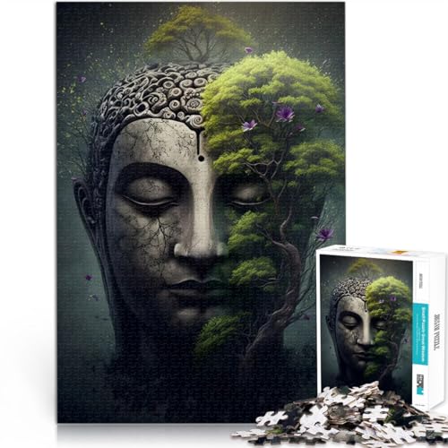 1000-Teile-Puzzle für Erwachsene Buddha in der Natur Aus Karton für 14+ Unmögliches Spiel Geschenke zum 。Größe：26x38cm/10.2x14.9Zoll von ZONGJX