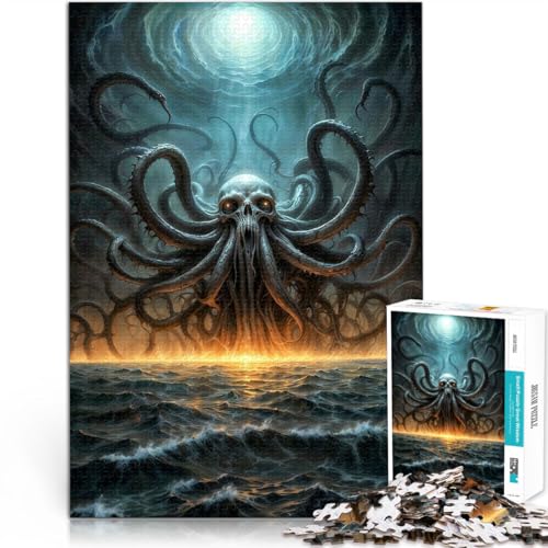 1000-Teile-Puzzle für Erwachsene Cthulhu Aus Karton ab 14 Jahren Lernspielzeug für die ganze Familie Spiele Spielzeug Geschenk。Größe:26x38cm/10.2x14.9Zoll 1000-Teile-Puzzle für Erwachsene Cthulhu Aus Karton ab 14 Jahren Lernspielzeug für die ganze Familie Spiele Spielzeug Geschenk。Größe:26x38cm/10.2x14.9Zoll von ZONGJX