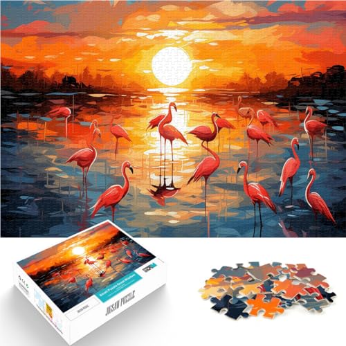 1000-Teile-Puzzle für Erwachsene Flamingo-Sonnenuntergang Aus Karton ab 14 Jahren Schwierig und herausfordernd Einzigartige Wohndekorationen und Geschenke。Größe:26x38cm/10.2x14.9Zoll 1000-Teile-Puzzle für Erwachsene Flamingo-Sonnenuntergang Aus Karton ab 14 Jahren Schwierig und herausfordernd Einzigartige Wohndekorationen und Geschenke。Größe:26x38cm/10.2x14.9Zoll von ZONGJX