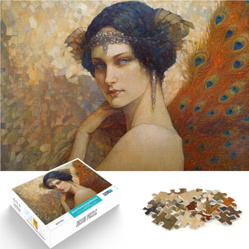 1000-Teile-Puzzle für Erwachsene Frau mit Pfauenfeder Aus Karton ab 14 Jahren Stressabbau-Spielzeug Geburtstagsgeschenk。Größe:26x38cm/10.2x14.9Zoll 1000-Teile-Puzzle für Erwachsene Frau mit Pfauenfeder Aus Karton ab 14 Jahren Stressabbau-Spielzeug Geburtstagsgeschenk。Größe:26x38cm/10.2x14.9Zoll von ZONGJX