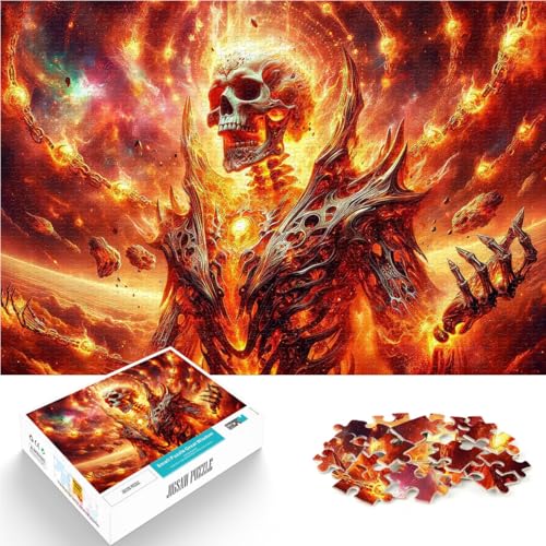 1000-Teile-Puzzle für Erwachsene Infernoskelett Aus Karton für 14+ Spielzeug-Wanddekoration Geburtstags- und einzigartige Geschenke。Größe：26x38cm/10.2x14.9Zoll von ZONGJX