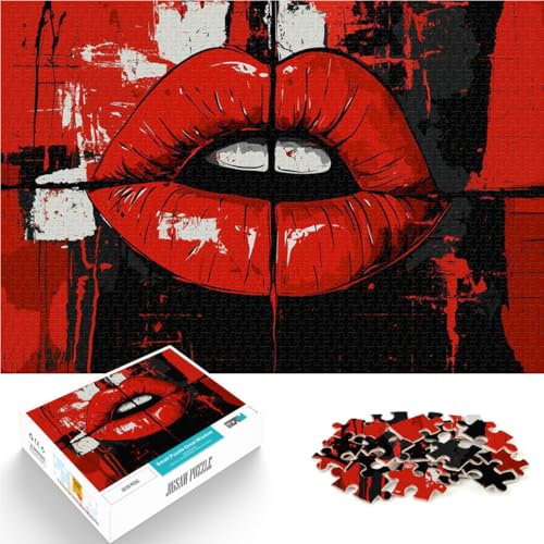 1000-Teile-Puzzle für Erwachsene Lippen Aus Holz ab 14 Jahren Home Dekoration Spiel Spielzeug Weihnachtsspiel Geschenke für Frauen。Größe:50x75cm/19.6x29.5Zoll 1000-Teile-Puzzle für Erwachsene Lippen Aus Holz ab 14 Jahren Home Dekoration Spiel Spielzeug Weihnachtsspiel Geschenke für Frauen。Größe:50x75cm/19.6x29.5Zoll von ZONGJX