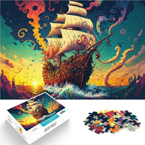 1000-Teile-Puzzle für Erwachsene Piratenschiff bunt Aus Karton ab 14 Jahren Lernspiele für Erwachsene und Jugendliche Kunstwerk Geschenk。Größe:26x38cm/10.2x14.9Zoll 1000-Teile-Puzzle für Erwachsene Piratenschiff bunt Aus Karton ab 14 Jahren Lernspiele für Erwachsene und Jugendliche Kunstwerk Geschenk。Größe:26x38cm/10.2x14.9Zoll von ZONGJX