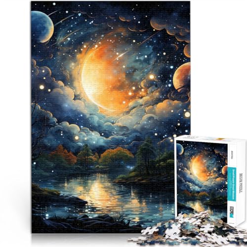 1000-Teile-Puzzle für Erwachsene Schöner Nachthimmel Aus Karton ab 14 Jahren Intellektuelles Spielzeugspiel Lernspiel zum Geburtstag und Weihnachten。Größe:26x38cm/10.2x14.9Zoll 1000-Teile-Puzzle für Erwachsene Schöner Nachthimmel Aus Karton ab 14 Jahren Intellektuelles Spielzeugspiel Lernspiel zum Geburtstag und Weihnachten。Größe:26x38cm/10.2x14.9Zoll von ZONGJX