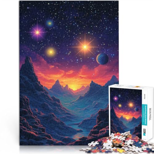 1000-Teile-Puzzle für Erwachsene Sonnenuntergang auf einem fremden Planeten Aus Holz ab 14 Jahren Heimdekorationsspielzeug Lustiges Geschenk。Größe:50x75cm/19.6x29.5Zoll 1000-Teile-Puzzle für Erwachsene Sonnenuntergang auf einem fremden Planeten Aus Holz ab 14 Jahren Heimdekorationsspielzeug Lustiges Geschenk。Größe:50x75cm/19.6x29.5Zoll von ZONGJX