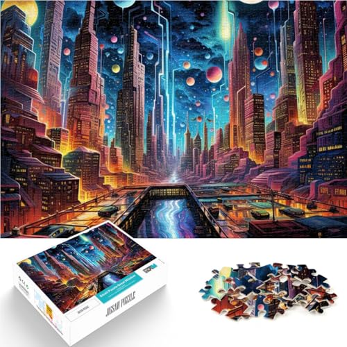 1000-Teile-Puzzle für Erwachsene Trippy City – Psychedelische Skylines Aus Karton für 14+ Lernspielzeug für die ganze Familie Spiele Spielzeug Geschenk。Größe:26x38cm/10.2x14.9Zoll 1000-Teile-Puzzle für Erwachsene Trippy City – Psychedelische Skylines Aus Karton für 14+ Lernspielzeug für die ganze Familie Spiele Spielzeug Geschenk。Größe:26x38cm/10.2x14.9Zoll von ZONGJX