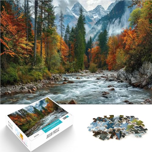 1000-Teile-Puzzle für Erwachsene Wald in der Herbstnatur Aus Karton ab 14 Jahren Lernspiel für Familien Lernen pädagogisches Geschenk。Größe：38x52cm/14.9x20.4Zoll von ZONGJX