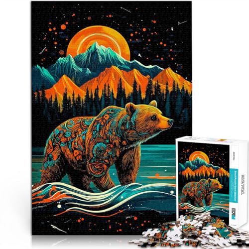 1000-Teile-Puzzle für Teenager Bär in Berglandschaft Aus Karton für 14+ Lustige Spiele Lustige Aktivitäten für zu Hause, Geburtstagsgeschenke, Reisegeschenke。Größe:26x38cm/10.2x14.9Zoll 1000-Teile-Puzzle für Teenager Bär in Berglandschaft Aus Karton für 14+ Lustige Spiele Lustige Aktivitäten für zu Hause, Geburtstagsgeschenke, Reisegeschenke。Größe:26x38cm/10.2x14.9Zoll von ZONGJX