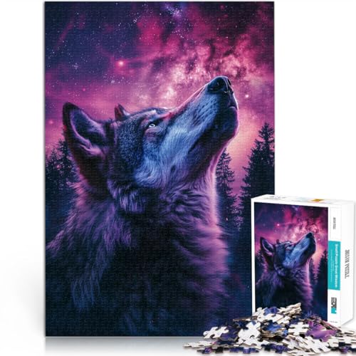 1000-Teile-Puzzle für Teenager Kosmische Wolfsgalaxie Aus Karton ab 14 Jahren Heimdekorationsspiel Gutes Geschenk。Größe:26x38cm/10.2x14.9Zoll 1000-Teile-Puzzle für Teenager Kosmische Wolfsgalaxie Aus Karton ab 14 Jahren Heimdekorationsspiel Gutes Geschenk。Größe:26x38cm/10.2x14.9Zoll von ZONGJX