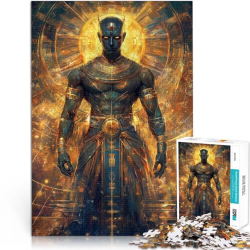1000-teilige Puzzles für Erwachsene Ägyptische Mythologie Aus Karton für und ab 14 Jahren Heimdekoration Tolle Geschenke und Spielzeuge。Größe：26x38cm/10.2x14.9Zoll von ZONGJX