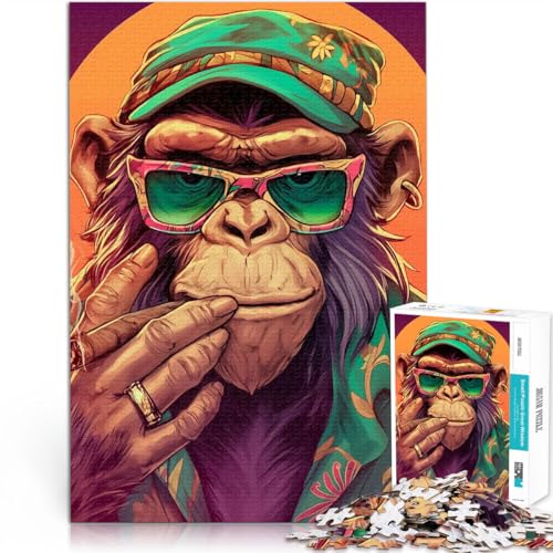 1000-teilige Puzzles für Erwachsene Chill-Out-Zeit Aus Karton für und ab 14 Jahren Startseite Lernspiele DIY Spielzeug Tolle Geschenke und Spielzeuge。Größe：26x38cm/10.2x14.9Zoll von ZONGJX