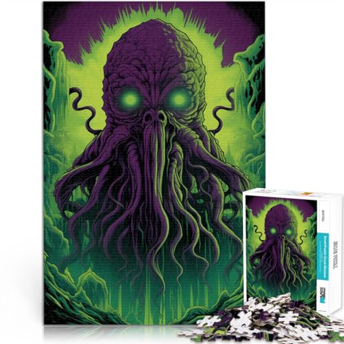 1000-teilige Puzzles für Erwachsene Cthulhu-Illustration Aus Karton für und ab 14 Jahren Lernspiele, Heimdekorationsspiel. Spiele Spielzeug Geschenk。Größe:26x38cm/10.2x14.9Zoll 1000-teilige Puzzles für Erwachsene Cthulhu-Illustration Aus Karton für und ab 14 Jahren Lernspiele, Heimdekorationsspiel. Spiele Spielzeug Geschenk。Größe:26x38cm/10.2x14.9Zoll von ZONGJX