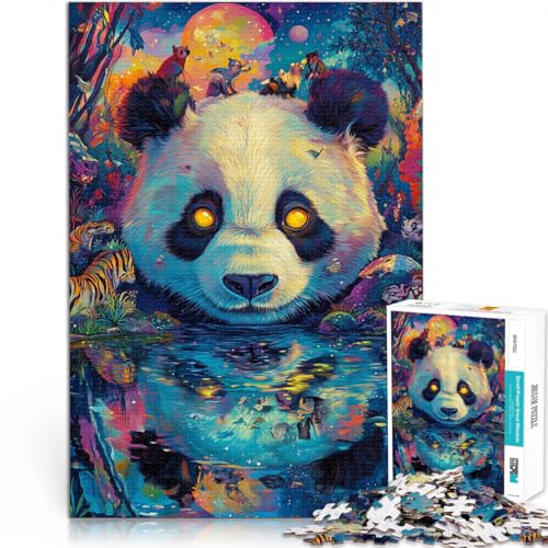1000-teilige Puzzles für Erwachsene Fantasievoller bunter Panda Aus Karton für und ab 14 Jahren Spielzeug für die ganze Familie Geburtstags- und einzigartige Geschenke。Größe：38x52cm/14.9x20.4Zoll von ZONGJX