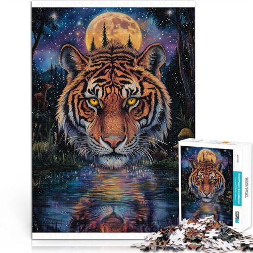 1000-teilige Puzzles für Erwachsene Farbgemälde Tiger Aus Karton Geeignet für Kinder ab 14 Jahren Interessante Stressreduzierung Geschenke für Freunde und Familie。Größe:38x52cm/14.9x20.4Zoll 1000-teilige Puzzles für Erwachsene Farbgemälde Tiger Aus Karton Geeignet für Kinder ab 14 Jahren Interessante Stressreduzierung Geschenke für Freunde und Familie。Größe:38x52cm/14.9x20.4Zoll von ZONGJX
